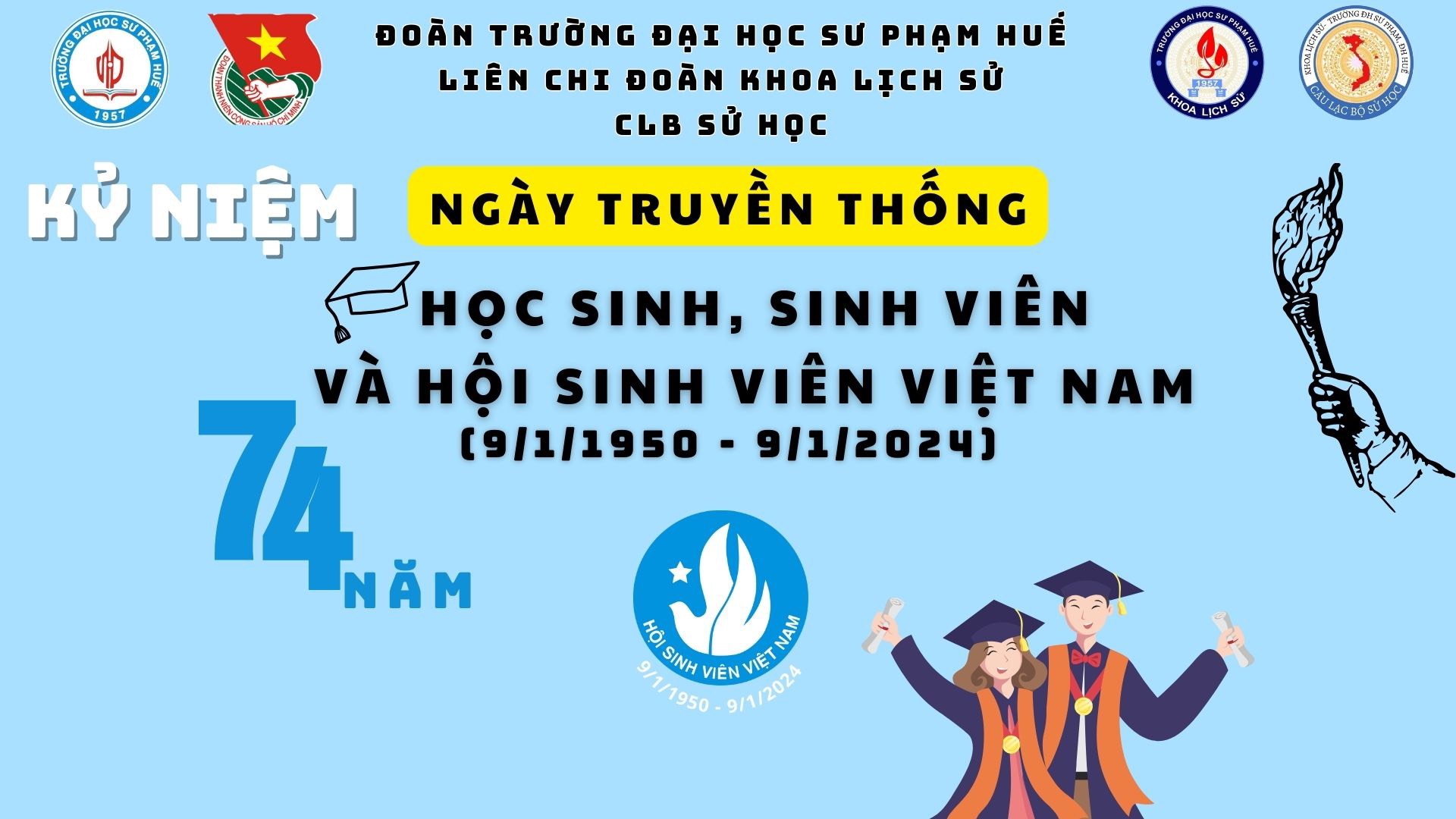 Kỷ niệm 74 năm ngày truyền thống học sinh, sinh viên Việt Nam (09/01/1950-09/01/2024)